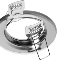 Светильник встраиваемый под лампу MR16, круг, металл, хром