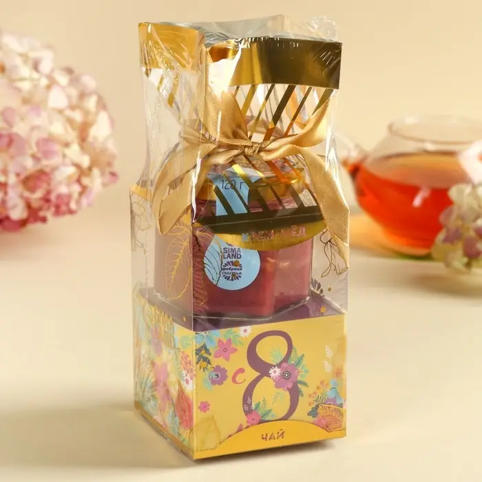 УЦЕНКА Набор "С 8 Марта": крем-мёд, чай 50 г