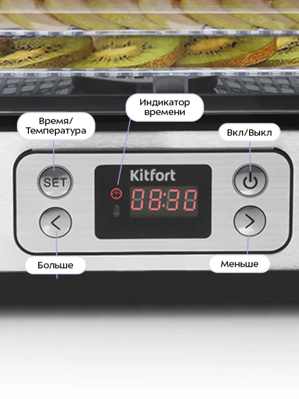 Сушилка для овощей и фруктов КТ-1903 - 250 Вт