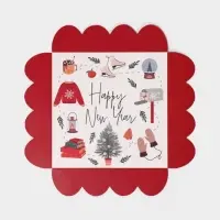 Коробка для кондитерских изделий с PVC крышкой &laquo;Зимние каникулы&raquo;, 13 х 13 х 3 см