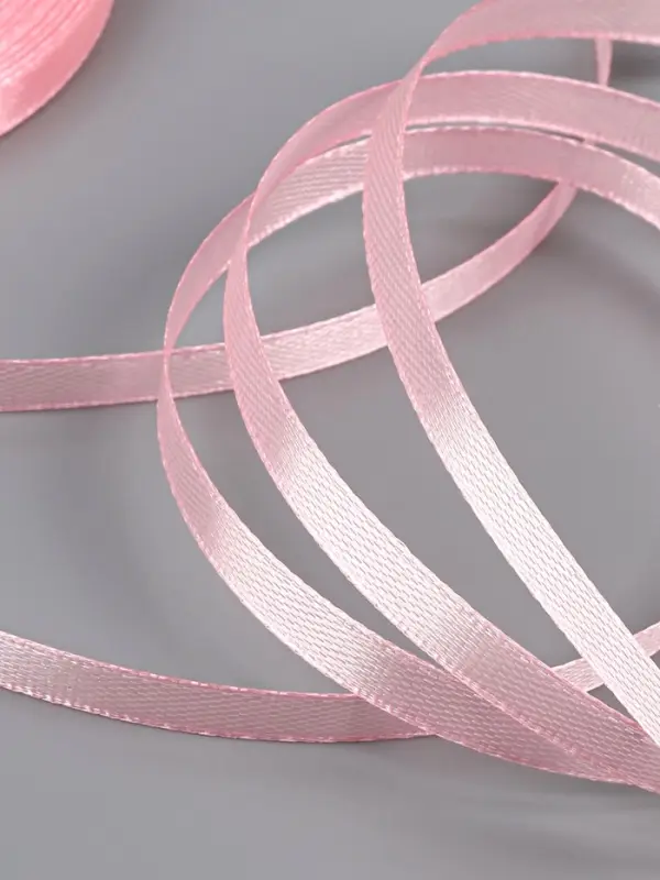 Лента атласная, 6 мм &times; 23&plusmn;1 м, розовая №04