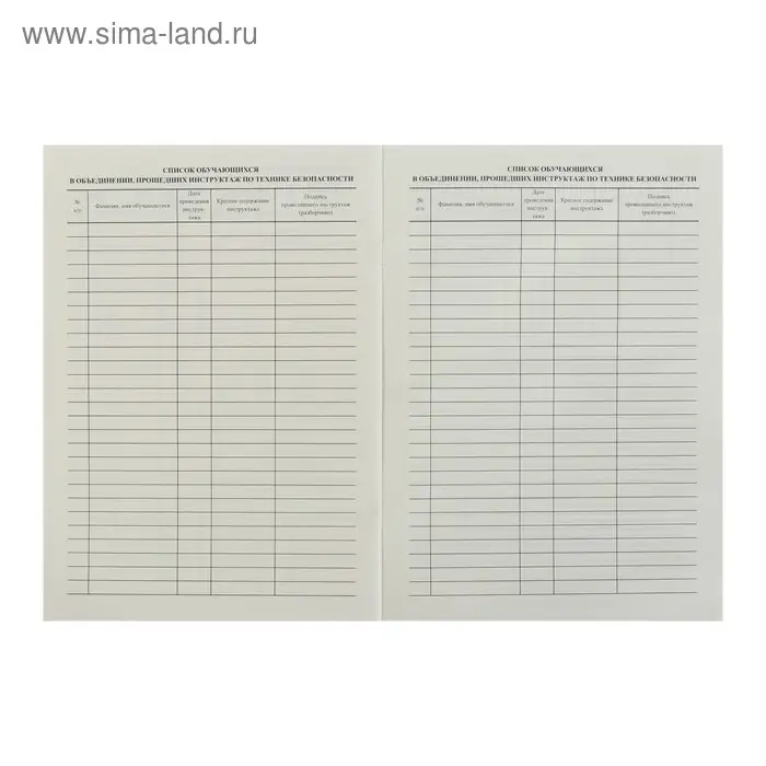 Журнал учёта работы педагога дополнительного образования в объединении (секции, клубе, кружке) А4, 20 листов, обложка офсет 120 г/м&sup2;, блок писчая бумага 60 г/м&sup2;