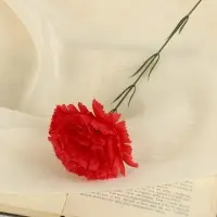 Цветы искусственные "Гвоздика" 37 см, красный