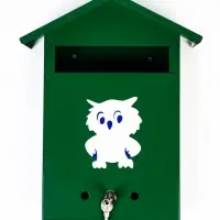 Ящик почтовый с замком, вертикальный "Филин", зеленый