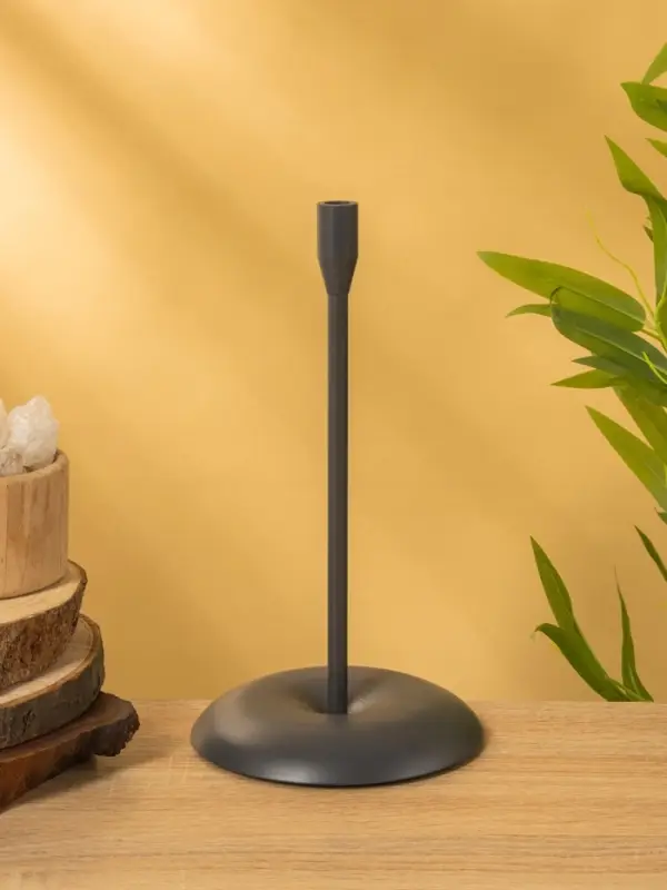 Подсвечник "Аскет" черный 14х14х25,5 см