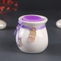 Набор: аромалампа для эфирных масел, мелтсы из воска ароматические &laquo;Лаванда&raquo;, сиреневая, 6.5&times;6.2&times;7.5 см