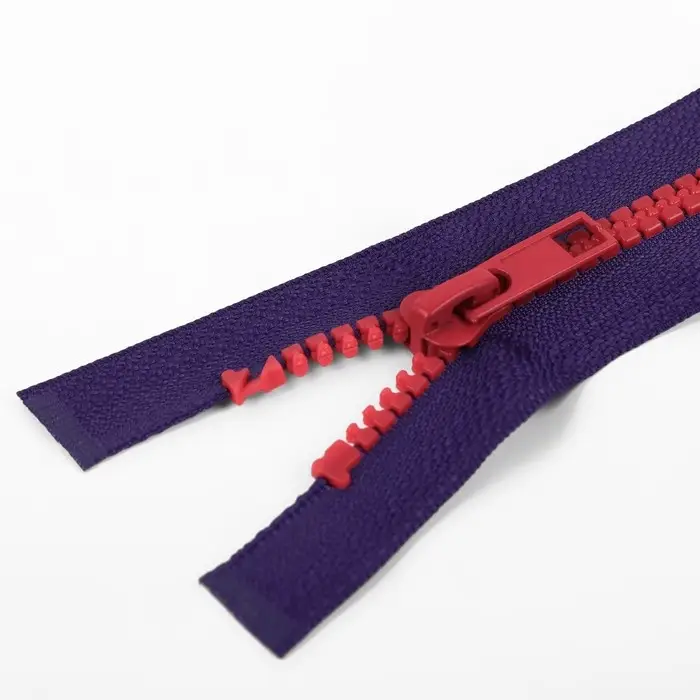 Молния &laquo;Трактор&raquo;, №5, разъёмная, замок автомат, 70 см, синяя, красная