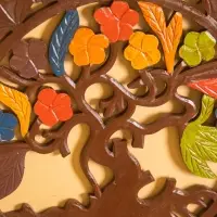 Панно "Древо жизни" МДФ, 40х40х1 см, разноцветная