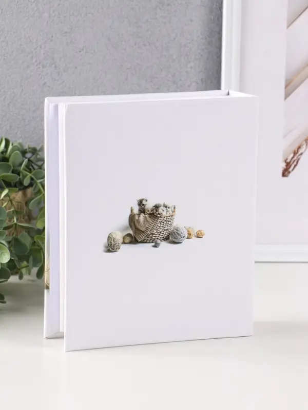 Фотоальбом 200 фото 10X15см, "Котята в корзинке", ПП карм.