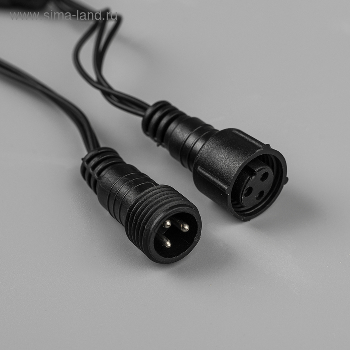 Гирлянда &laquo;Бахрома&raquo; 3 &times; 0.6 м, IP44, УМС, тёмная нить, 160 SMD-LED, свечение мульти, 220 В