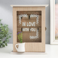 Ключница дерево 6 крючков "Лаванда в кувшине" 26,3х21х7,8 см  МИКС