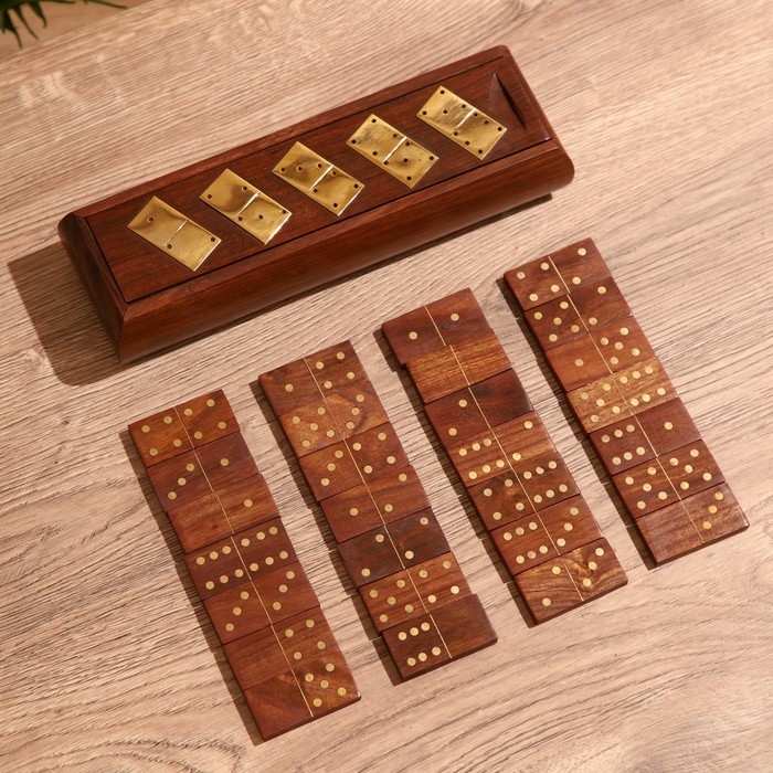 Игра настольная Игра настольная "Домино" 25х7,5х5 см, дерево шишам