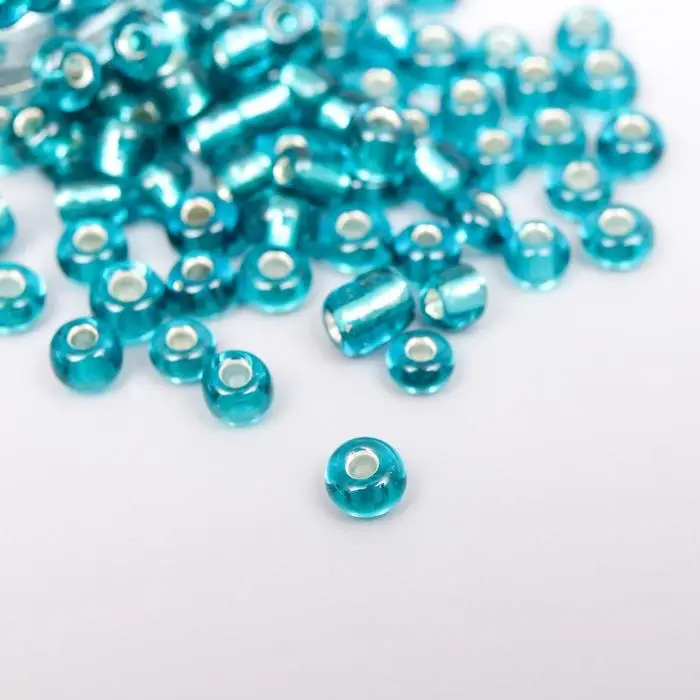 Бисер круглый 6/0 в бутылочке "Морская волна" прозрачно-цветной 20 гр