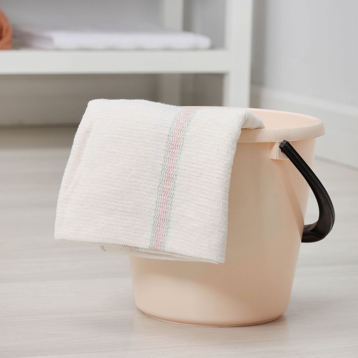 Тряпка для мытья пола Доляна, вискоза-ХПП, с оверлоком, 75&times;100 см, плотность 220 г/м, белая