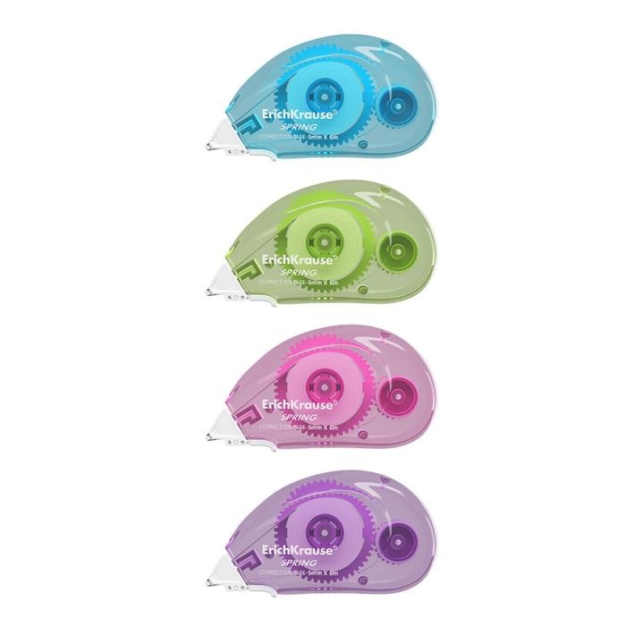 Корректирующая лента 5 мм х 6 м, ErichKrause Spring, европодвес, микс