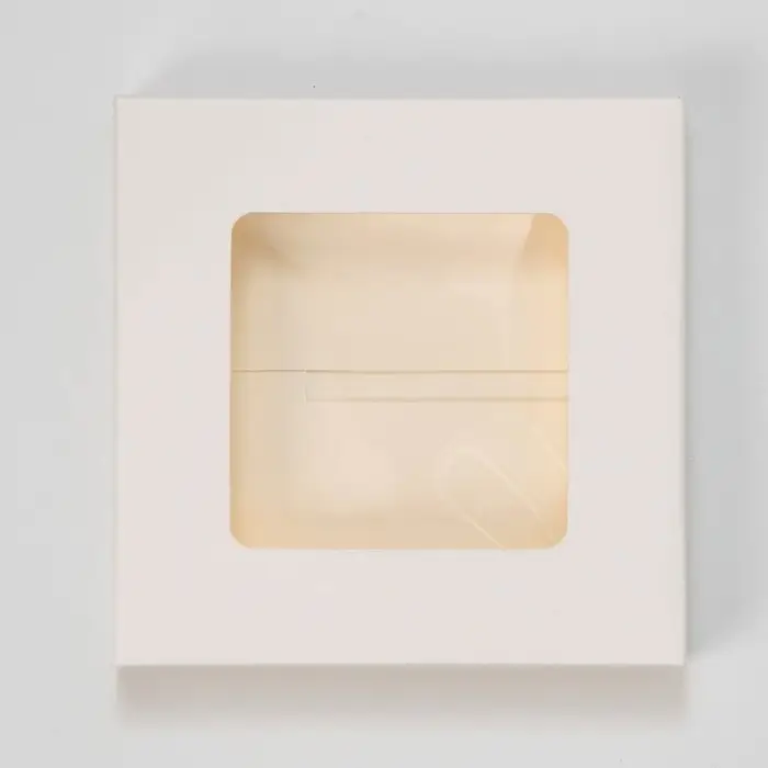 Коробка для шоколада, кондитерская упаковка, &laquo;С любовью&raquo;, с окном, 10.2 х 1.4 х 10.2 см