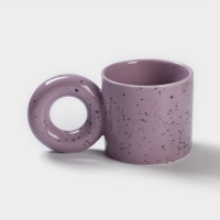Кружка керамическая &laquo;Бублик&raquo;, 300 мл, цвет сиреневый