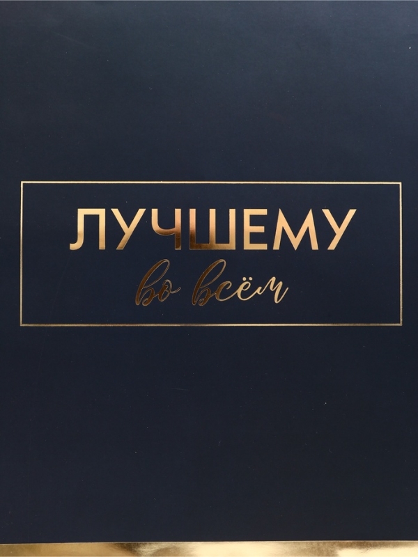 Пакет подарочный горизонтальный "Лучшему во всем", 49 &times; 40 &times; 19 см