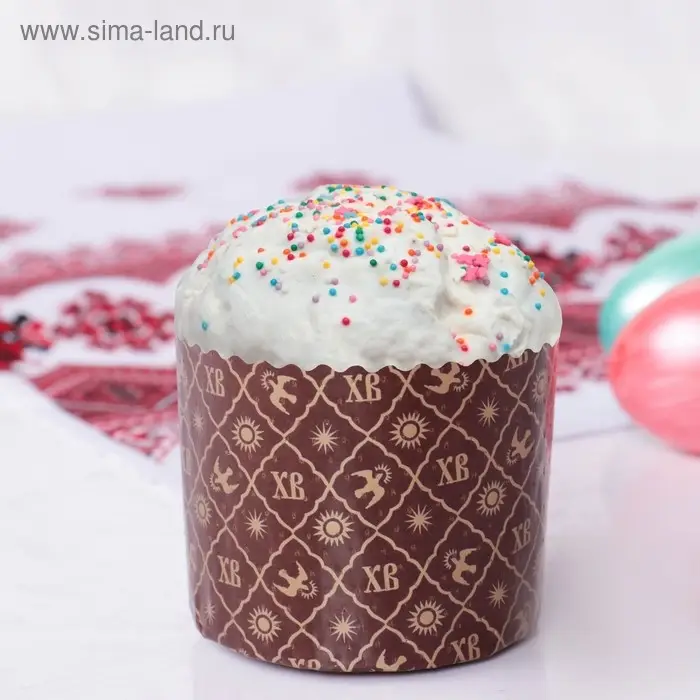 Форма бумажная для кулича &laquo;ХВ&raquo;, 70&times;60 мм