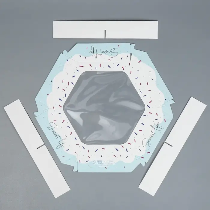 Коробка кондитерская, упаковка, Sweet life, 23 х 20 х 4 см