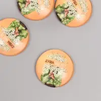 Кабошон стекло для творчества "Круг. Душа цветёт" 3х3 см