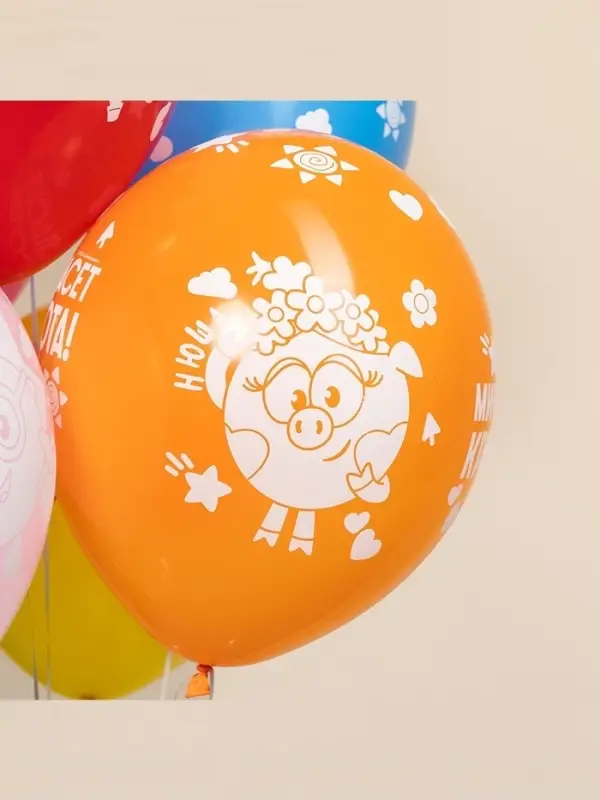 Воздушный шар латексный 12" &laquo;Смешарики&raquo;, ассорти, 25 шт.