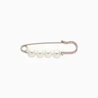 Булавка шар №4 &laquo;Жемчужная&raquo;, 4 см, цвет белый в серебре