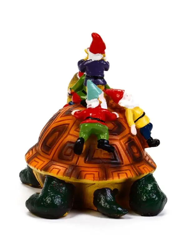 Садовая фигура "Черепаха с гномами" 18х11х14см   10815589