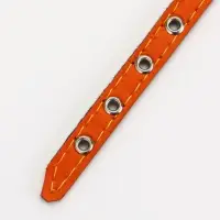 Ошейник кожаный однослойный  на  фетре неукрашенный, 1,2 см, ОШ 20-26 см,