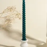 Набор свечей витых, 2х25 см, 4 шт, палитра зелёного 25,5х8,8х2,4 см