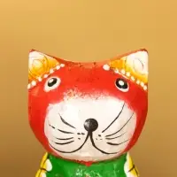 Сувенир интерьерный "Котики" 5х5х8 см, дерево, цв. красный