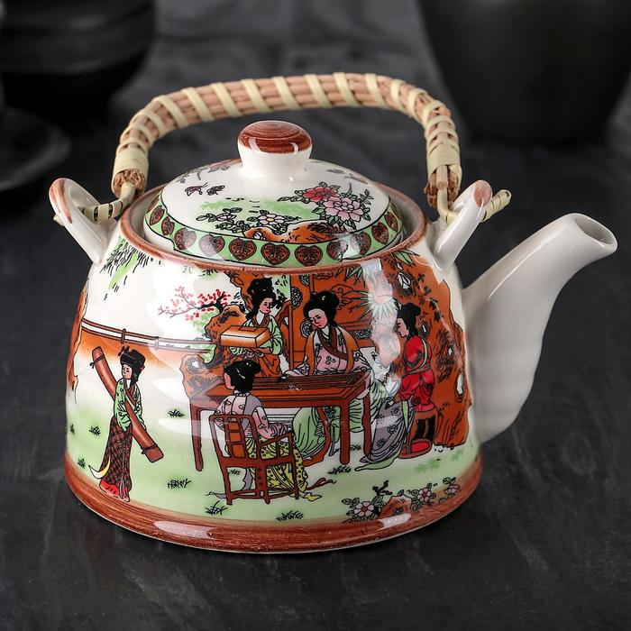 Чайник керамический заварочный с металлическим ситом &laquo;Парк&raquo;, 600 мл