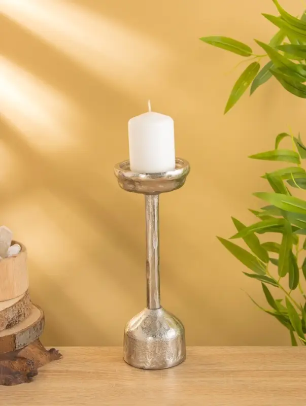 Подсвечник для свечи 9 см &laquo;Грэй&raquo;, 39 см, металл, золото