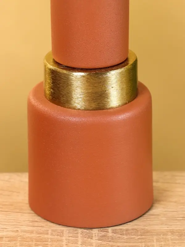 Подсвечник на 1 свечу текстурный &laquo;Терракотовый&raquo;, 10.5&times;10.5&times;19.5 см