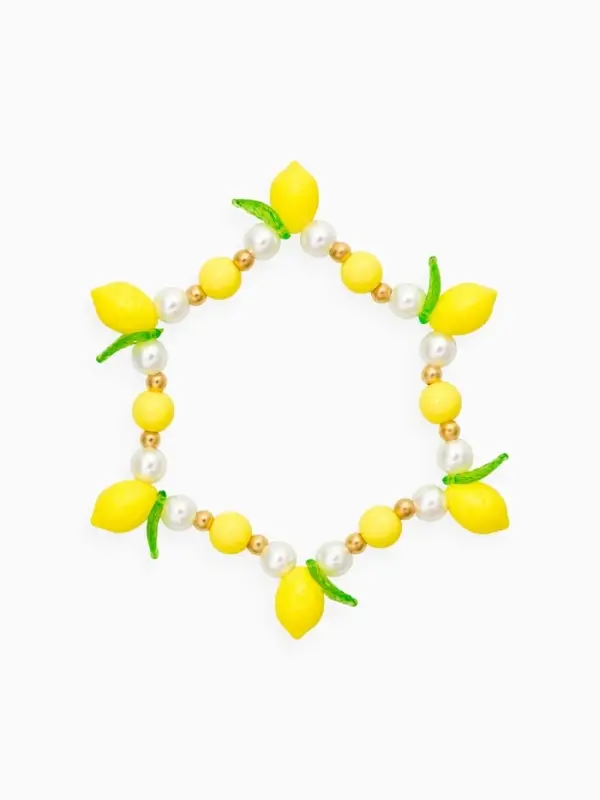 Браслет &laquo;Лимоны&raquo;, жёлто-белый в золоте
