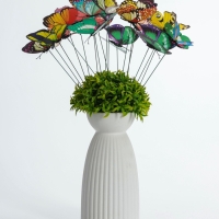 Набор штекеров "Бабочки с блестками" в наборе 20шт, 8,5см