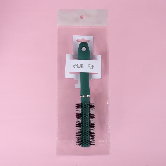 Брашинг, прорезиненная ручка, d = 1,8/4 &times; 22 см, цвет бирюзовый