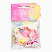 Браслет детский набор 3 шт. "Выбражулька" сердце, единорог, силиконовый, разноцветный