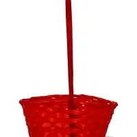 Набор корзин 3 шт 22х18x10 24х19x10 27х21x10 см ручка h=24/26/28 см Розовый