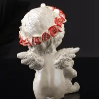 Фигура "Ангел с мишкой большой", 13х8х7 см, перламутр