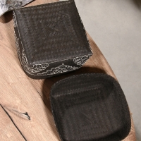 Корзинка плетеная "Бонтанг" бамбук 24х24х15 см, тёмная