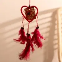 Ловец снов "Сердце красное" 0,5х7х25 см