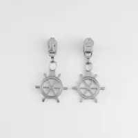 Бегунок для молнии &laquo;Спираль&raquo;, №3, &laquo;Штурвал&raquo;, 10 шт., цвет никель