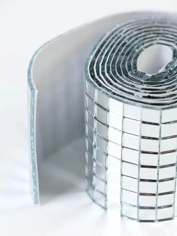 Зеркальная мозаика, самоклеящаяся, 4 см * 1 м, цвет серебро