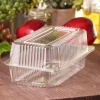 Контейнер одноразовый с неразъёмной крышкой ПР-К-27 &laquo;А&raquo;, пластик, 24&times;12.9&times;8.9 см, внутр. 21.3&times;9.9&times;7.8 см, прозрачный