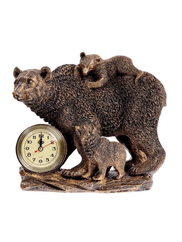 Часы настольные интерьерные, &laquo;Медведи&raquo; на батарейках, 30&times;26&times;17 см, d-7 см