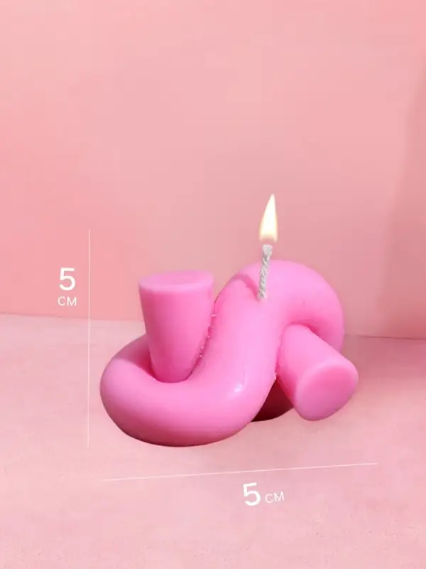 Свеча Свеча "Узелок" 8х5х5 см, соевый воск МИКС