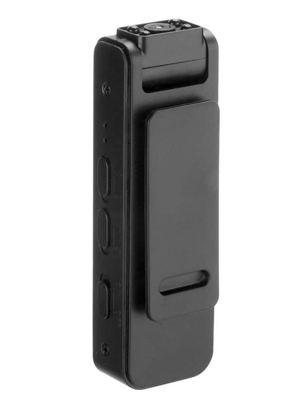 Видеокамера нагрудная CAM-16, 1920х1080, Full HD 1080p, 2 Мп, микрофон, чёрная