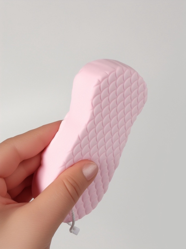 Губка для тела 13*6,2*2,2см розовый PVA пакет OT