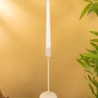 Подсвечник на 1 свечу текстурный "Фисташковый" 8х8х25,5 см